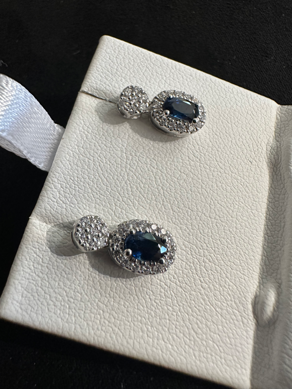 Sapphire Diamond Earrings